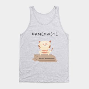 Nameowste, Meow Soul Honors Your Soul - Namaste Cat Yoga Tank Top